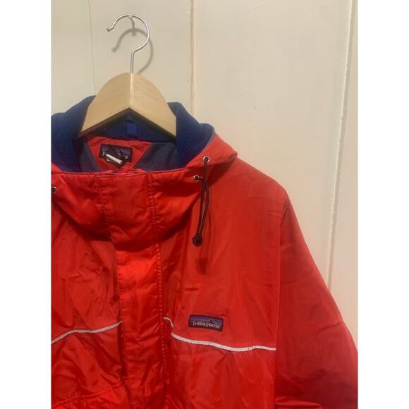 Patagonia VTG jacket coat mountain red mens sz L hood - Picture 2 of 16